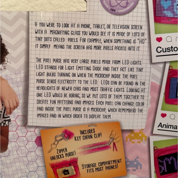 Project Mc2 Pixel Purse Pink Medium Interactive Electronic Purse iOS Android - Picture 9 of 9